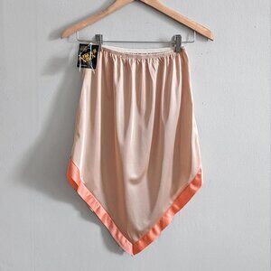 NWT 80's nude & peach nylon skirt slip SLIPERFECTION vintage
